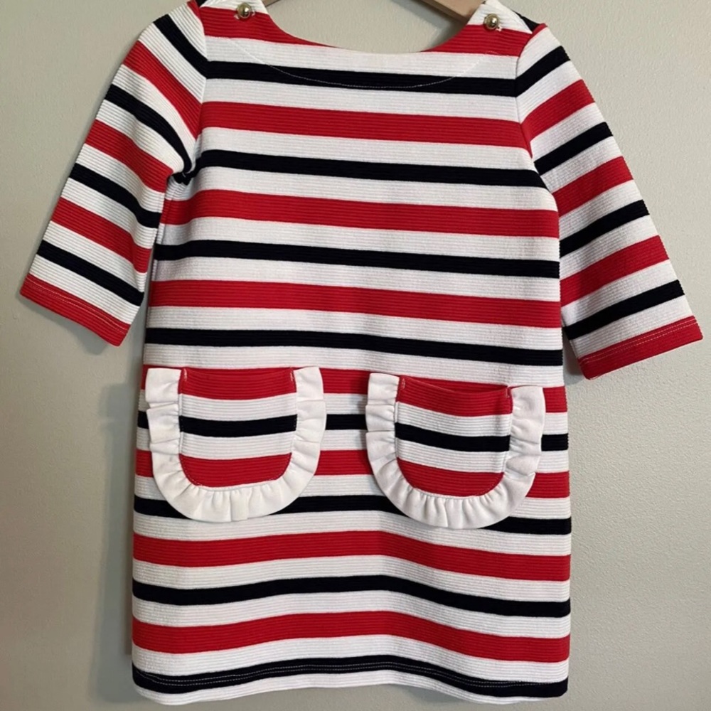Girls Janie and Jack Red White & Blue Dress